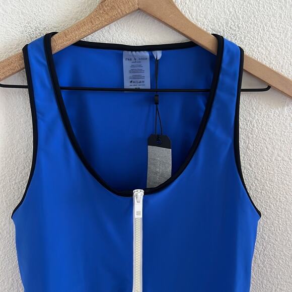 NWT Rag & Bone Zip One Piece Swimsuit Cobalt Blue W294T14JK Medium - Picture 5 of 12